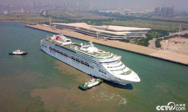 天(tiān)津口岸迎(yíng)三年來首(shou)艘國際郵(yóu)輪