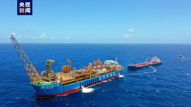 我國自(zi)主開發深水油(yóu)田群原油産量(liang)突破1000萬噸